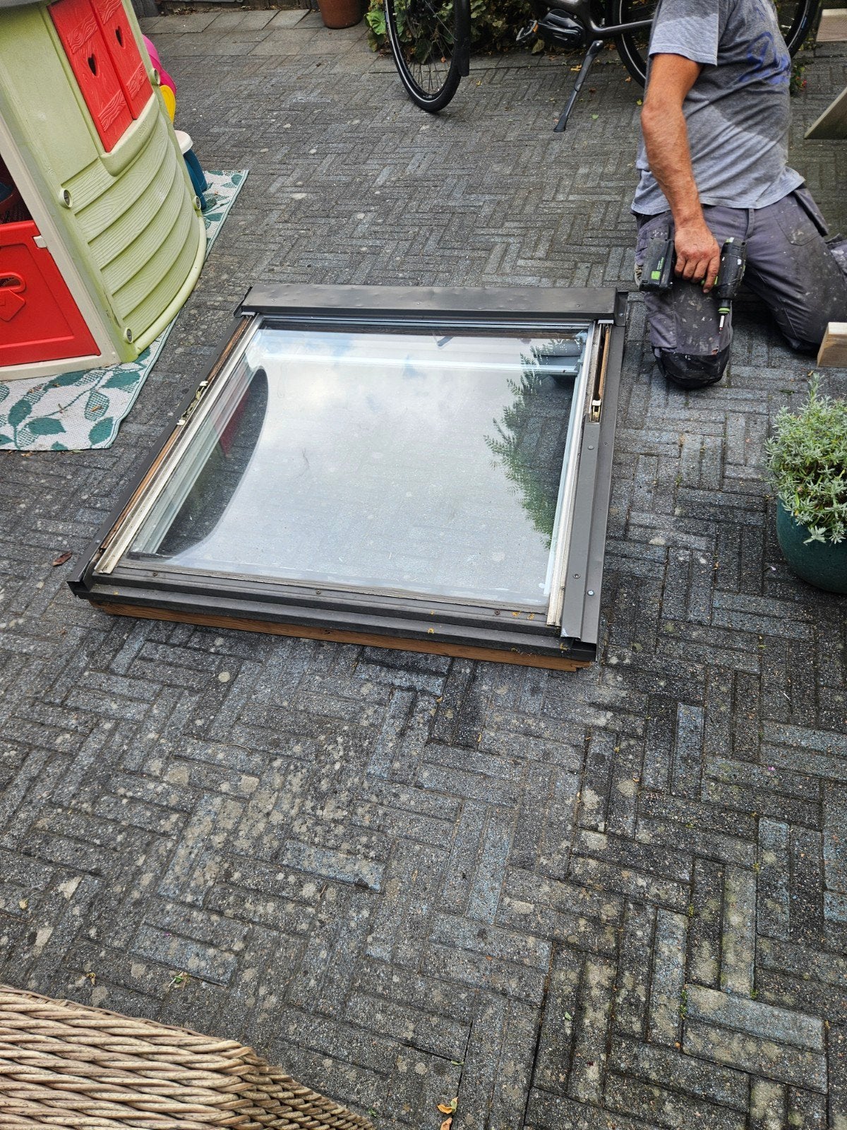 2  x. Velux dakraam GGL 606 - 118 x 114 cm, 100 tot 120 cm, Gebruikt, Overige typen, Minder dan 200 cm
