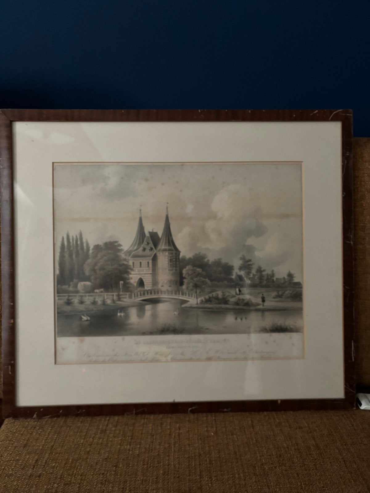 Litho C.H. Hein De Cellesbroeders poort te Kampen, ca 1850, Ophalen, Lithografie