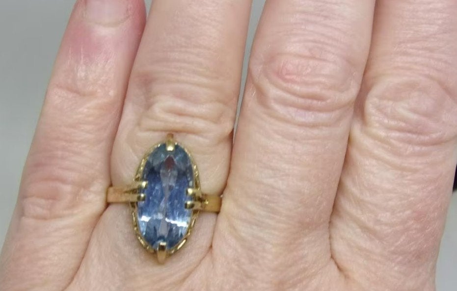 Unieke antieke Art Deco ring uit 1920, Verzenden, Goud, Ring, Met edelsteen