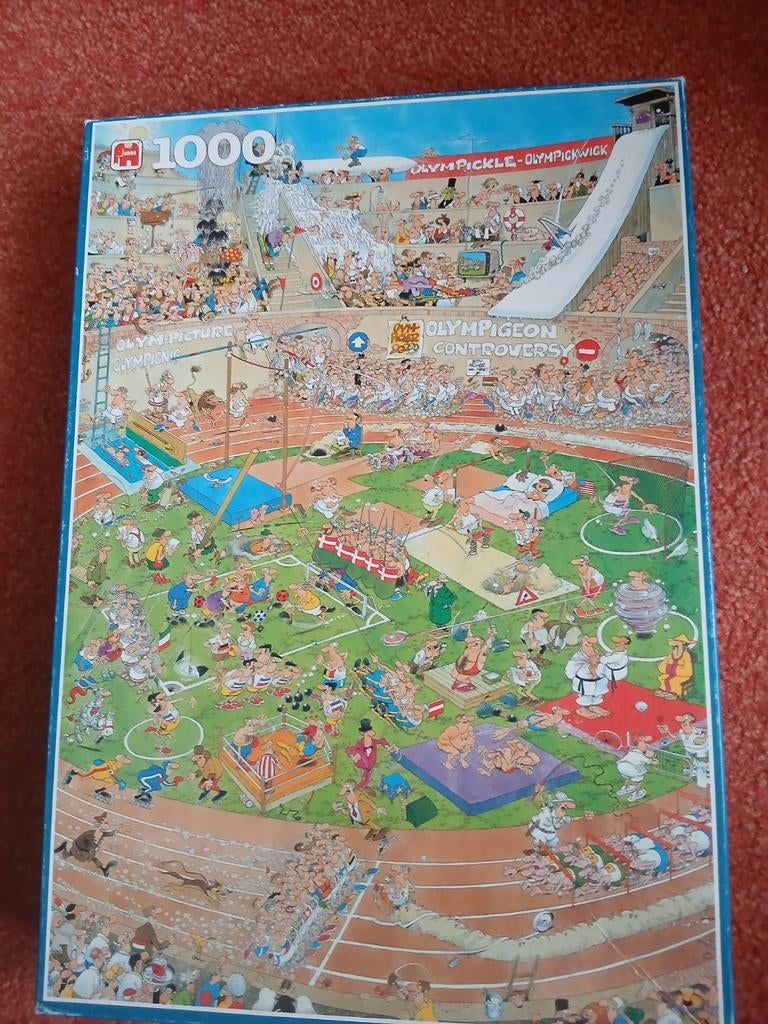 Jan van Haasteren Olympische Spelen Puzzel 1000 stukjes, Ophalen of Verzenden, 500 t/m 1500 stukjes, Gebruikt, Legpuzzel