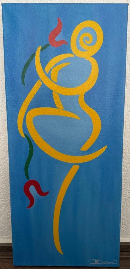 Donna Corbani - Spring in the Air - Origineel Schilderij, Abstract, Gesigneerd, Ophalen of Verzenden, Olieverf