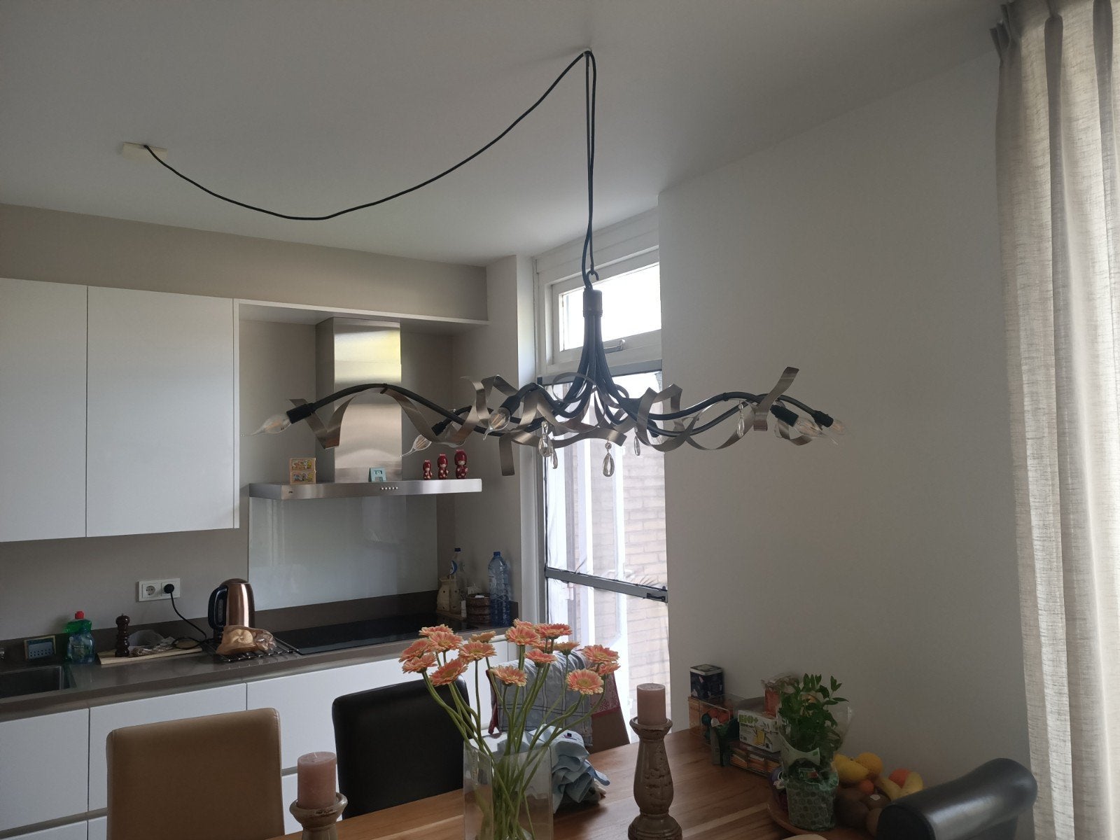 prachtige lamp van ontwerper Jacco Maris model Ruban Plie, Ophalen, Gebruikt, Metaal
