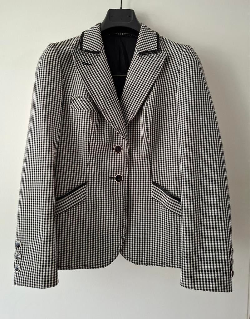 Als nieuw!Prachtig geruit gevoerd wollen colbert jasje mt M, Kleding | Dames, Ophalen of Verzenden, Zo goed als nieuw, Maat 38/40 (M)