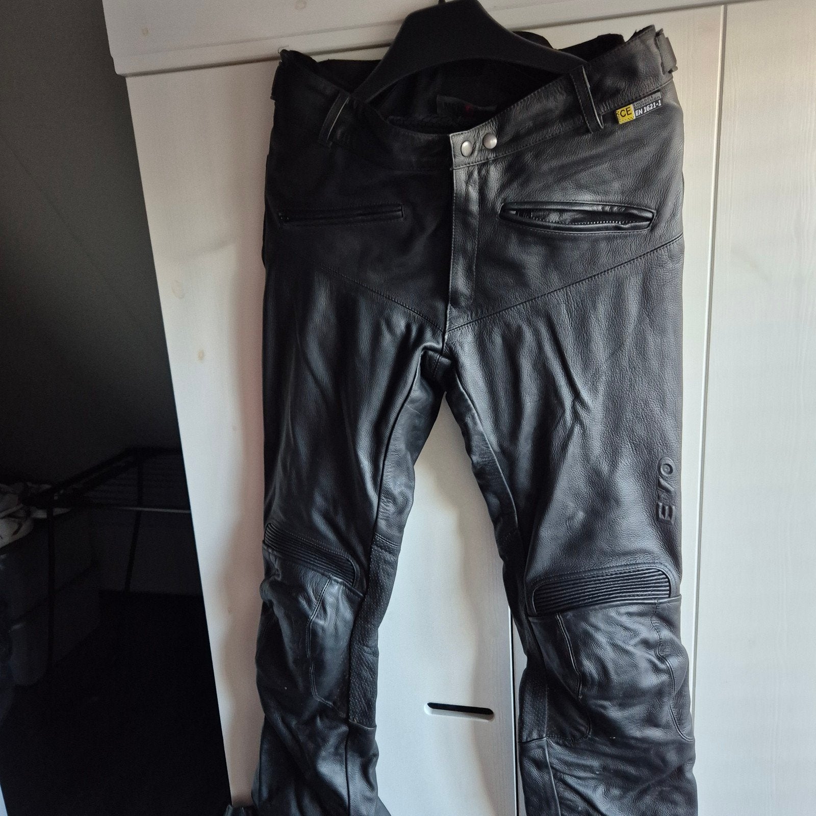 Leren motorbroek maat 54 - EVO, Broek | leer, Heren, Ophalen of Verzenden, EVO
