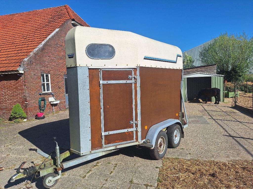 Paardentrailer, Dieren en Toebehoren, Ophalen, Gebruikt, Hout, 1½-paards trailer