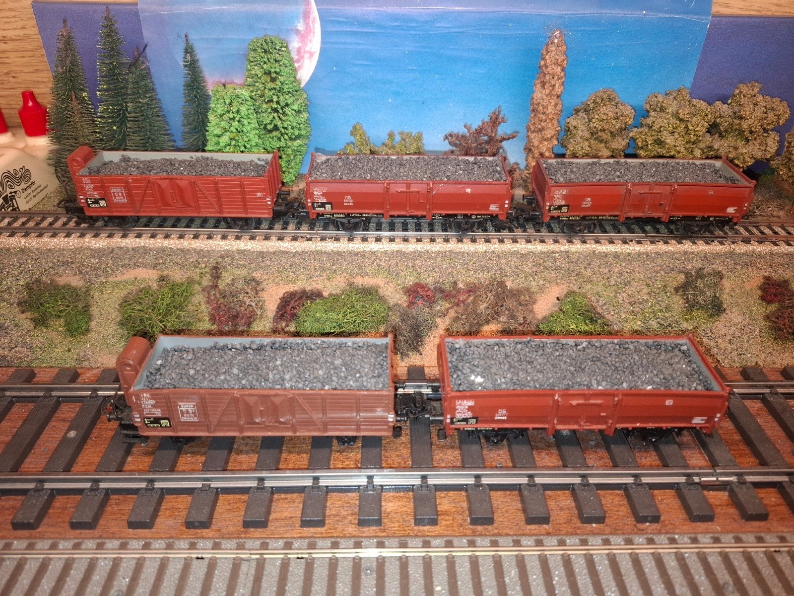 5 marklin wagons met kolen, Hobby en Vrije tijd, Modeltreinen | H0, Wisselstroom, Gebruikt, Wagon, Ophalen of Verzenden