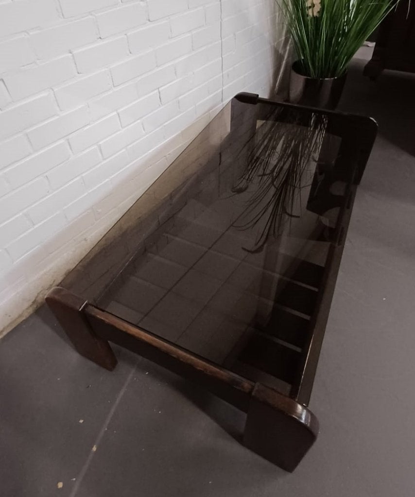 Vintage Wengé salontafel, Ophalen, Minder dan 45 cm, Gebruikt, 75 cm of meer