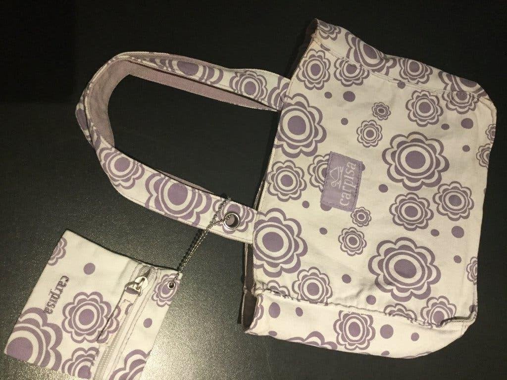 Tas, handtas CARPISA 18x22cm, Sieraden, Tassen en Uiterlijk, Ophalen of Verzenden, Gebruikt, Wit, Handtas