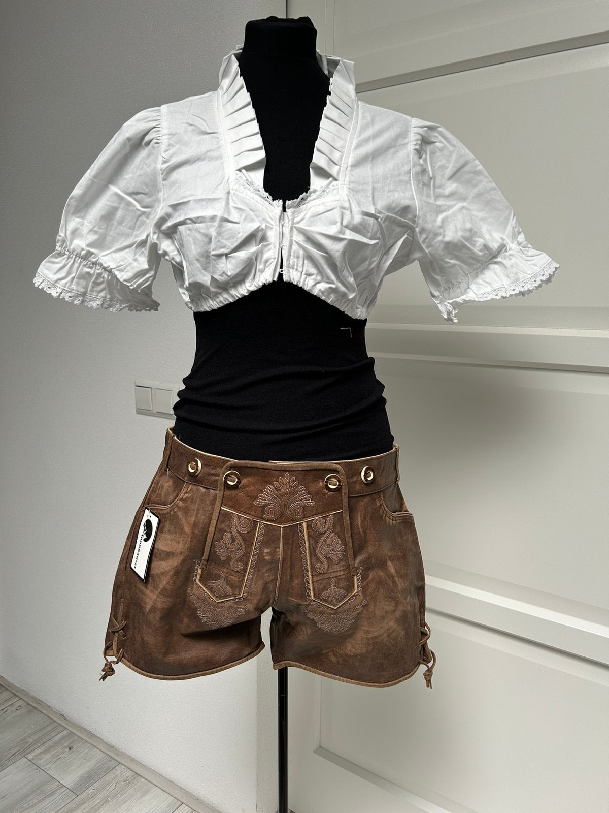Lederhosen Leer Dames, Ophalen of Verzenden, Nieuw, Kleding