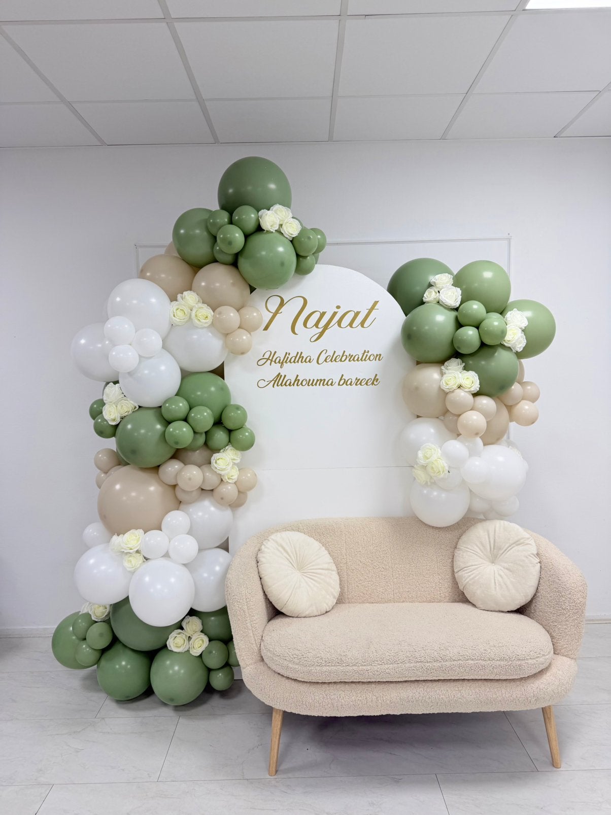 Backdrop met ballonnen €175,- TE HUUR, Ophalen, Zo goed als nieuw