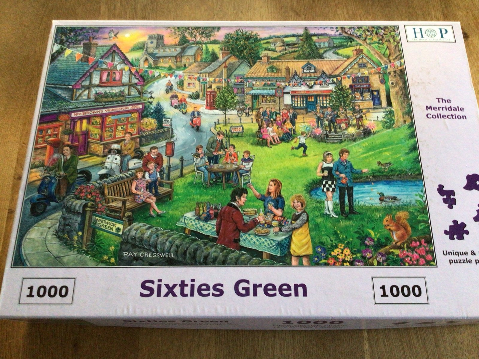 HOP Sixties Green Legpuzzel 1000 stukjes, Ophalen, Zo goed als nieuw