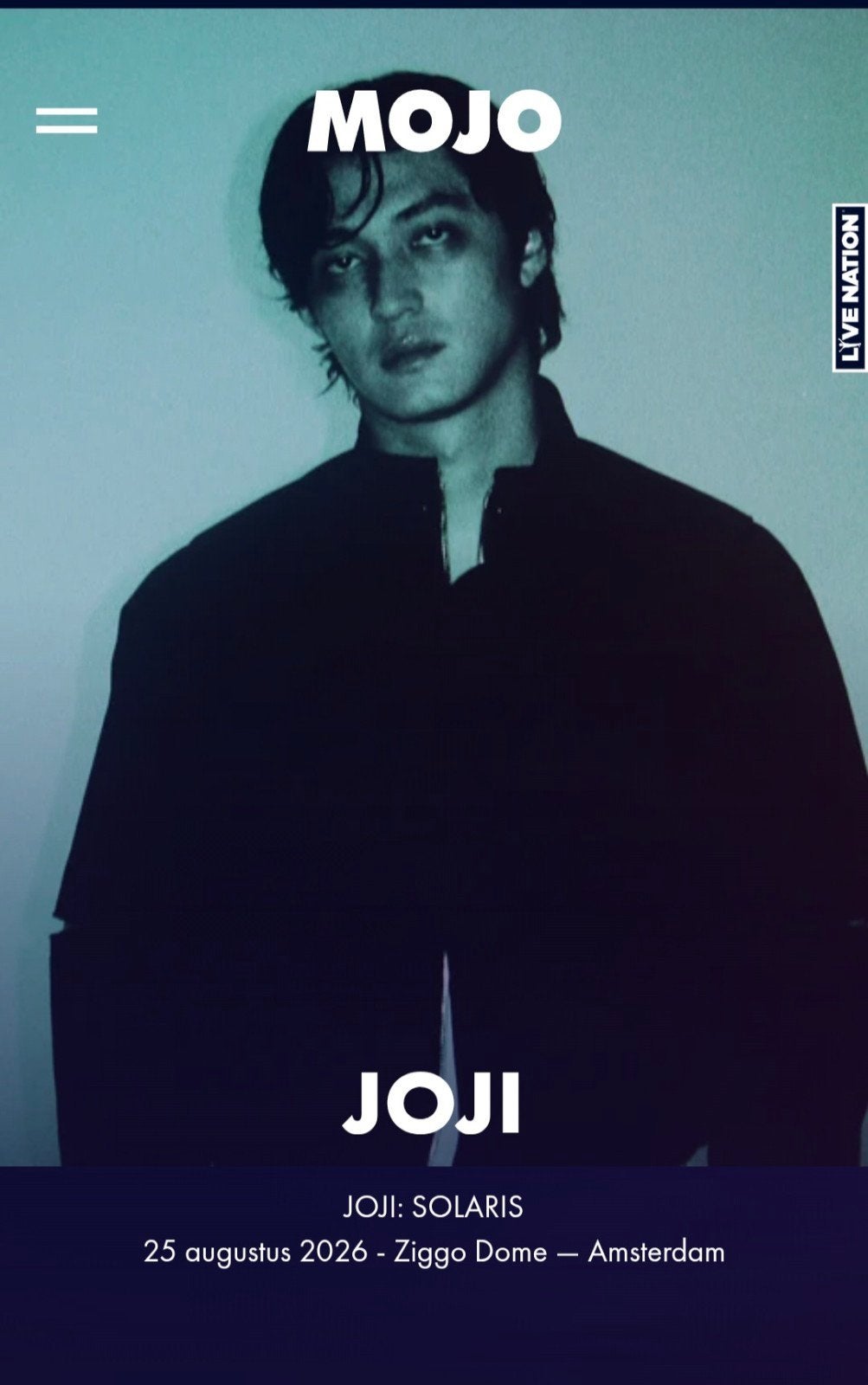 4 kaarten voor JOJI Solaris, Tickets en Kaartjes, Twee personen