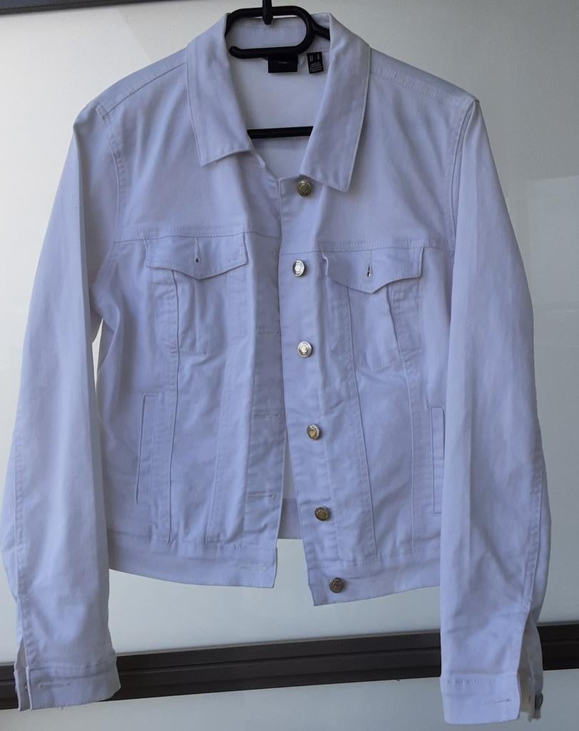 Wit spijkerjasje denim, vero moda, Maat 38/40 (M), Vero Moda, Wit, Ophalen of Verzenden