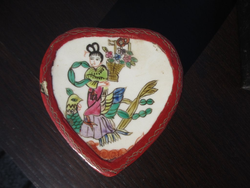 Diverse vintage papier maché / hout parelmoer / lakdoosjes, Ophalen of Verzenden