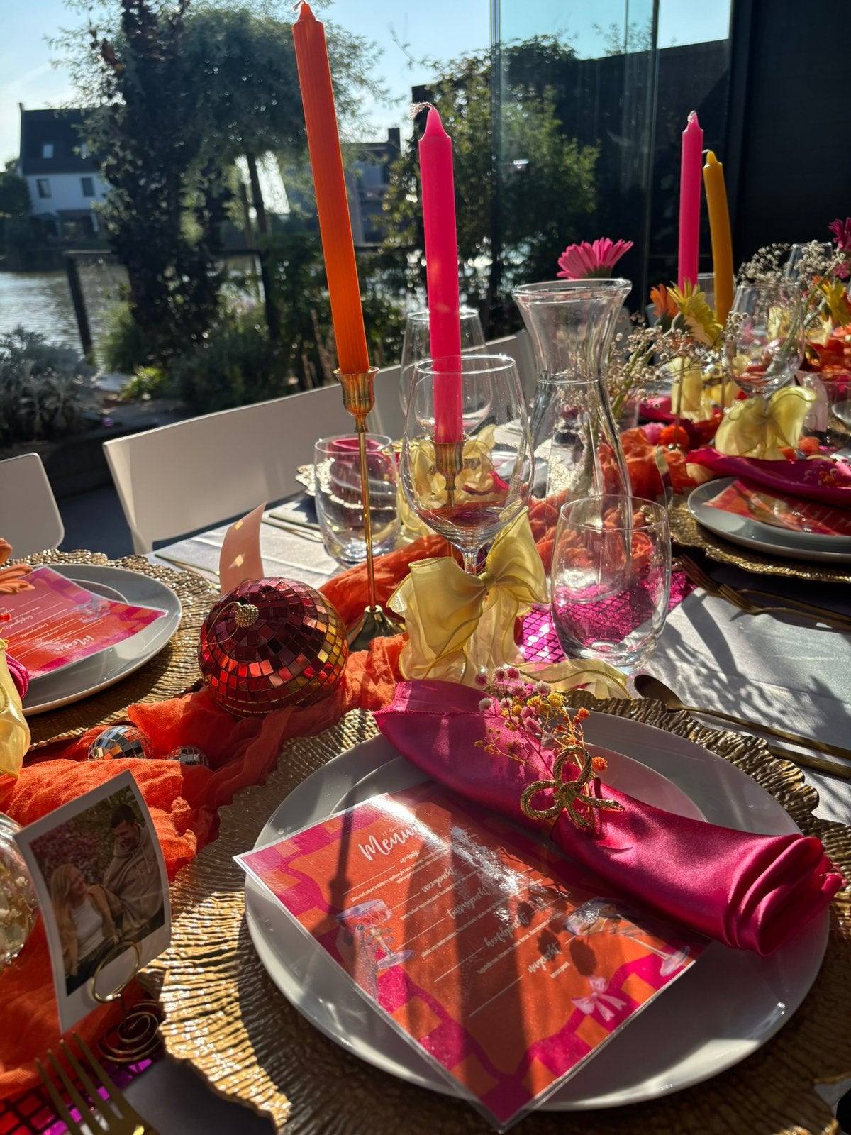 Tafel, stoelen en decoratie te huur, Ophalen, Zo goed als nieuw, Versiering, Overige