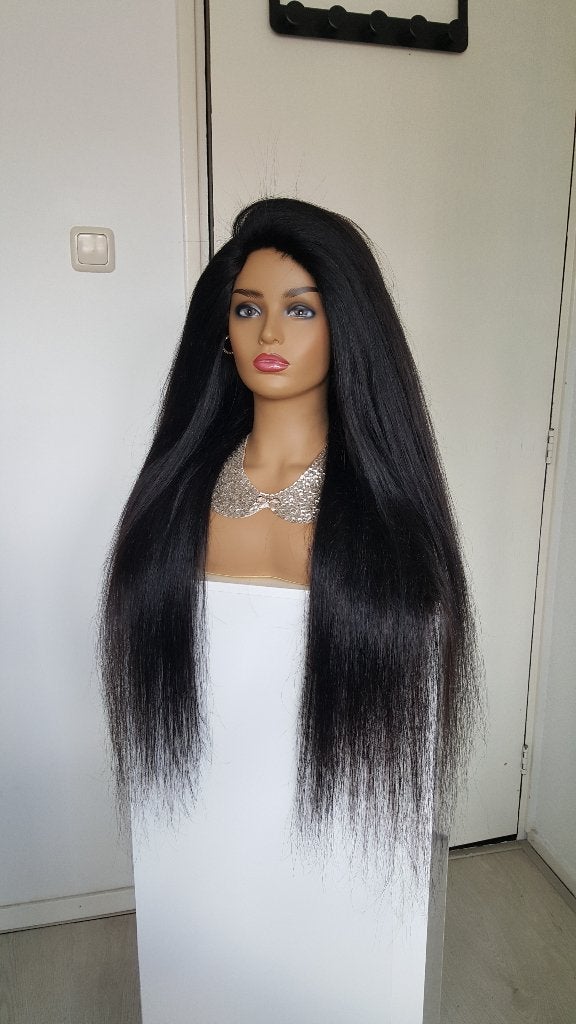 Extra lange en dikke pruik/haarstuk van Peruaans echt haar, Sieraden, Tassen en Uiterlijk, Ophalen of Verzenden, Nieuw, Pruik of Haarverlenging