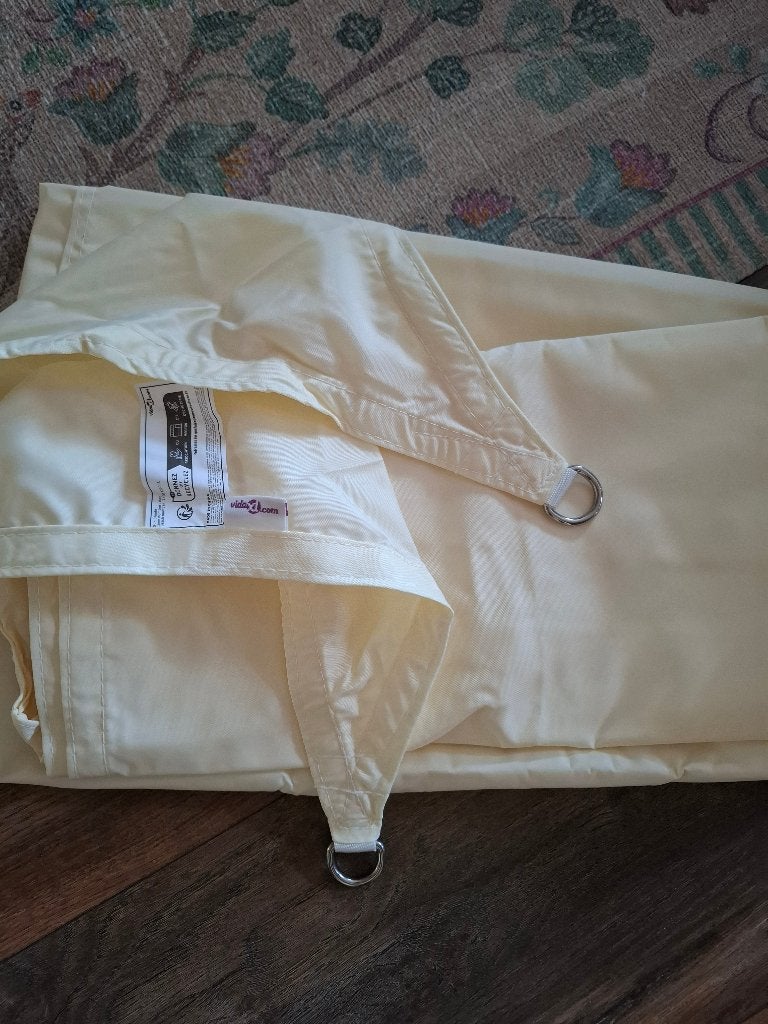 Nieuw! Schaduwdoek 3 x 3 m ecru, Ophalen of Verzenden, Nieuw