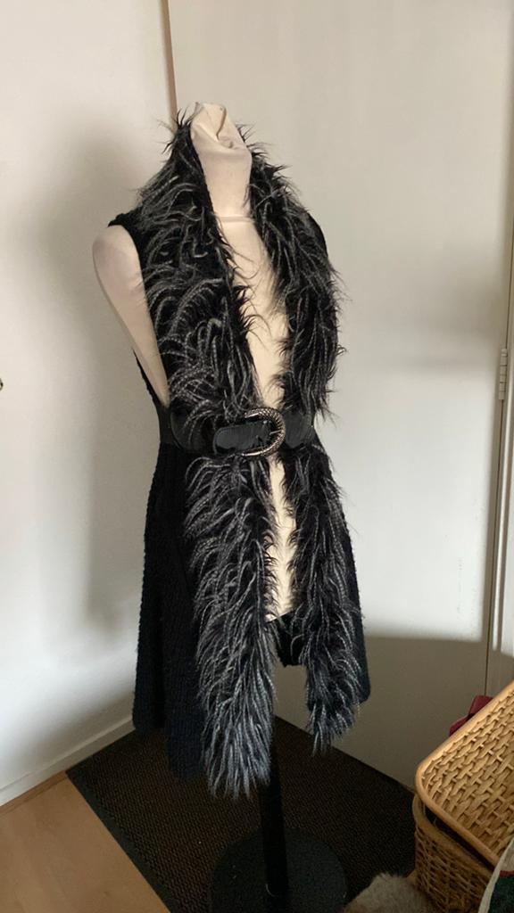 Lang mouwloos vest mt m, Ophalen of Verzenden, Zo goed als nieuw, Maat 38/40 (M)