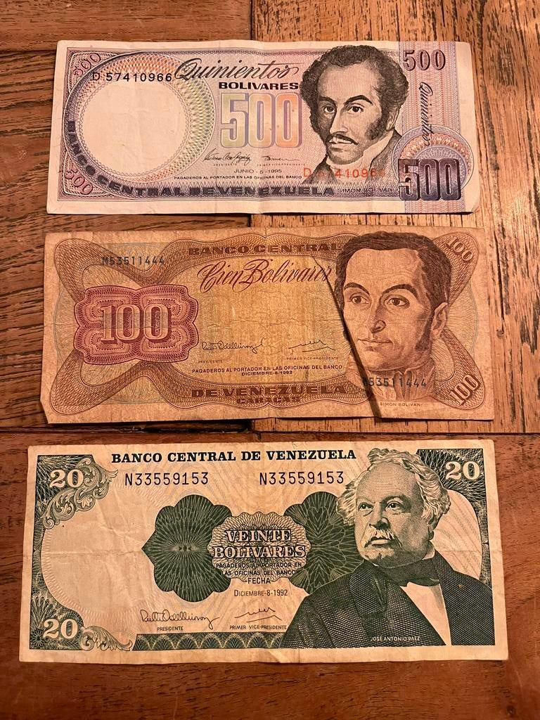 Bolivares Venezuela bankbiljetten, Ophalen of Verzenden, Zuid-Amerika, Setje