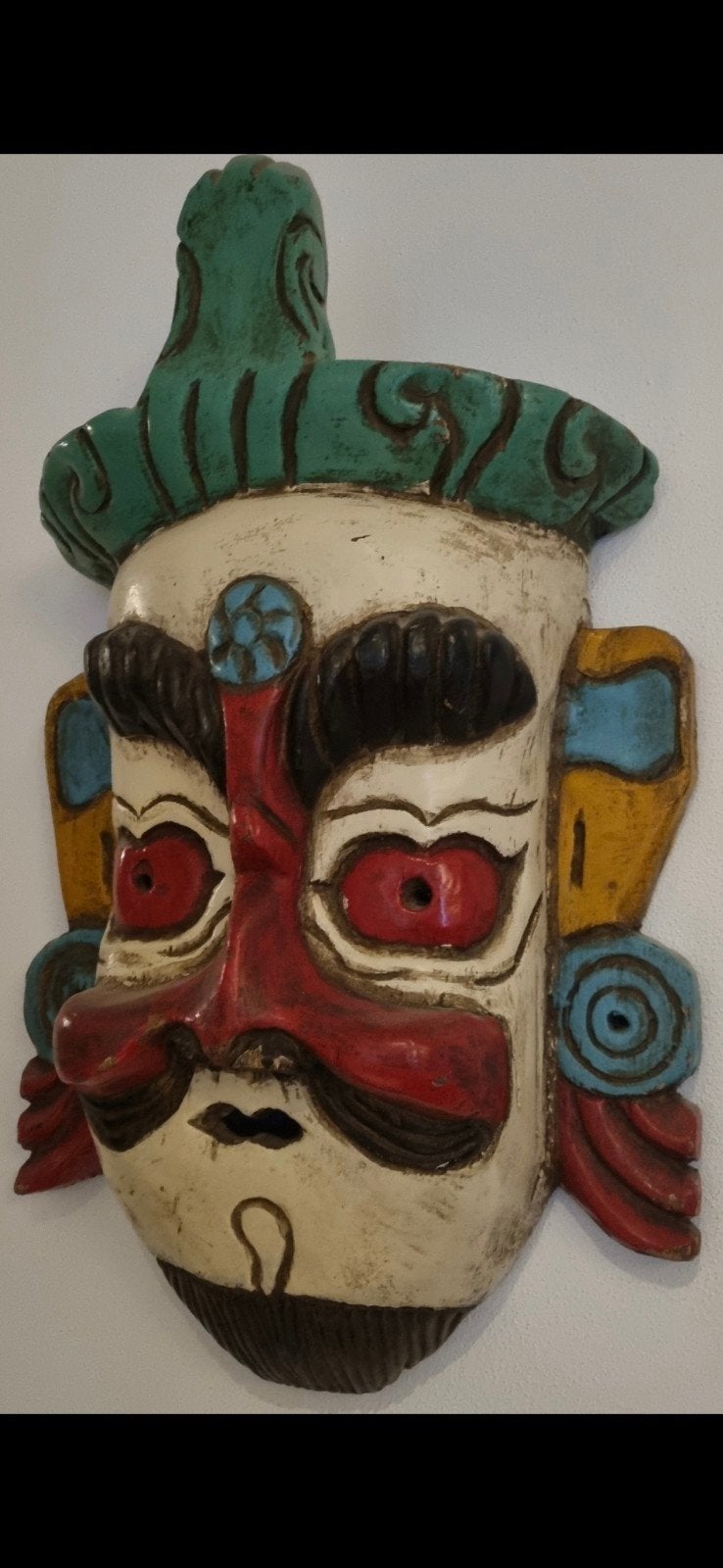 Chinees houten masker 50x33, Antiek en Kunst, Ophalen, Hout, Overige stijlen, Meerkleurig