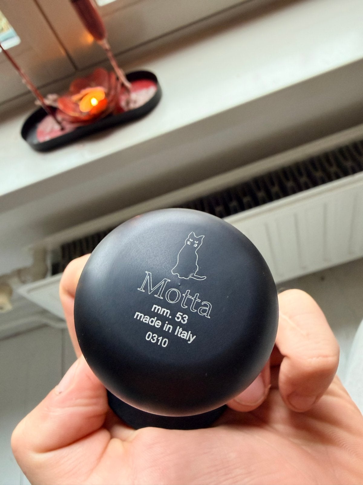 Motta Tamper Flash Zwart 53 mm - Nieuwstaat, Overige typen, Nieuw, Ophalen of Verzenden, Zwart