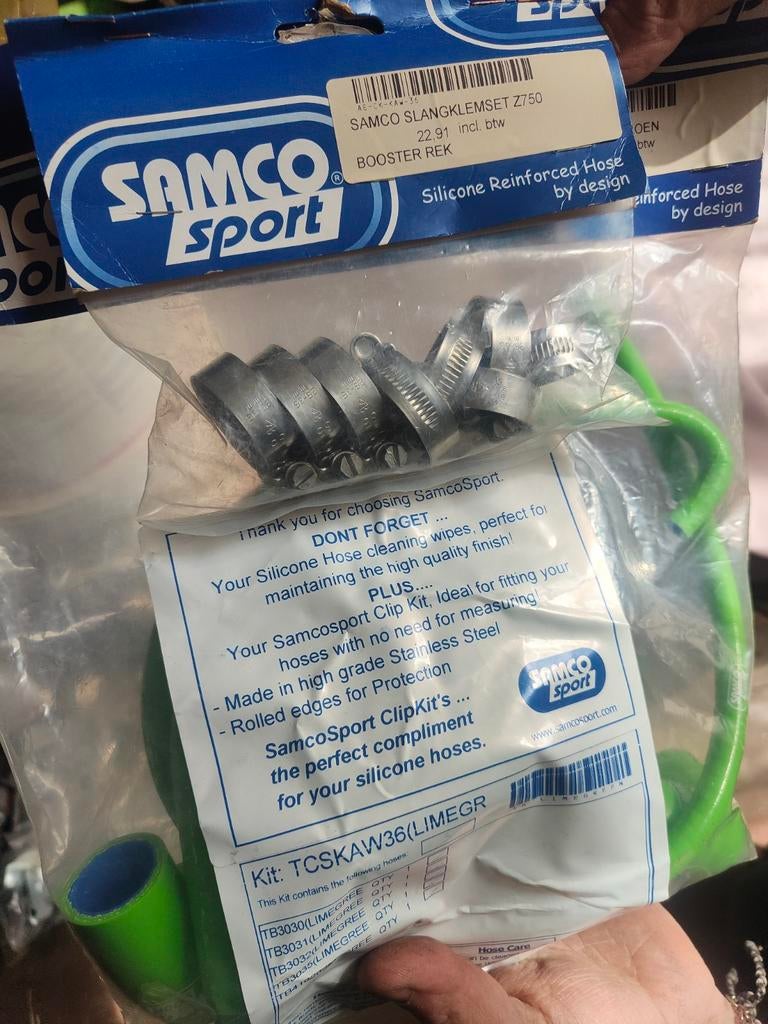 Samco Sport Siliconen Slangenset Z750 Groen + Klemmen, Ophalen of Verzenden, Nieuw
