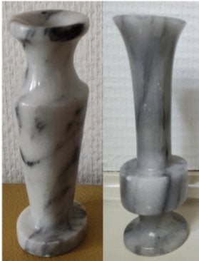 Mini vaasjes van Carrara marmer, Antiek en Kunst, Ophalen of Verzenden