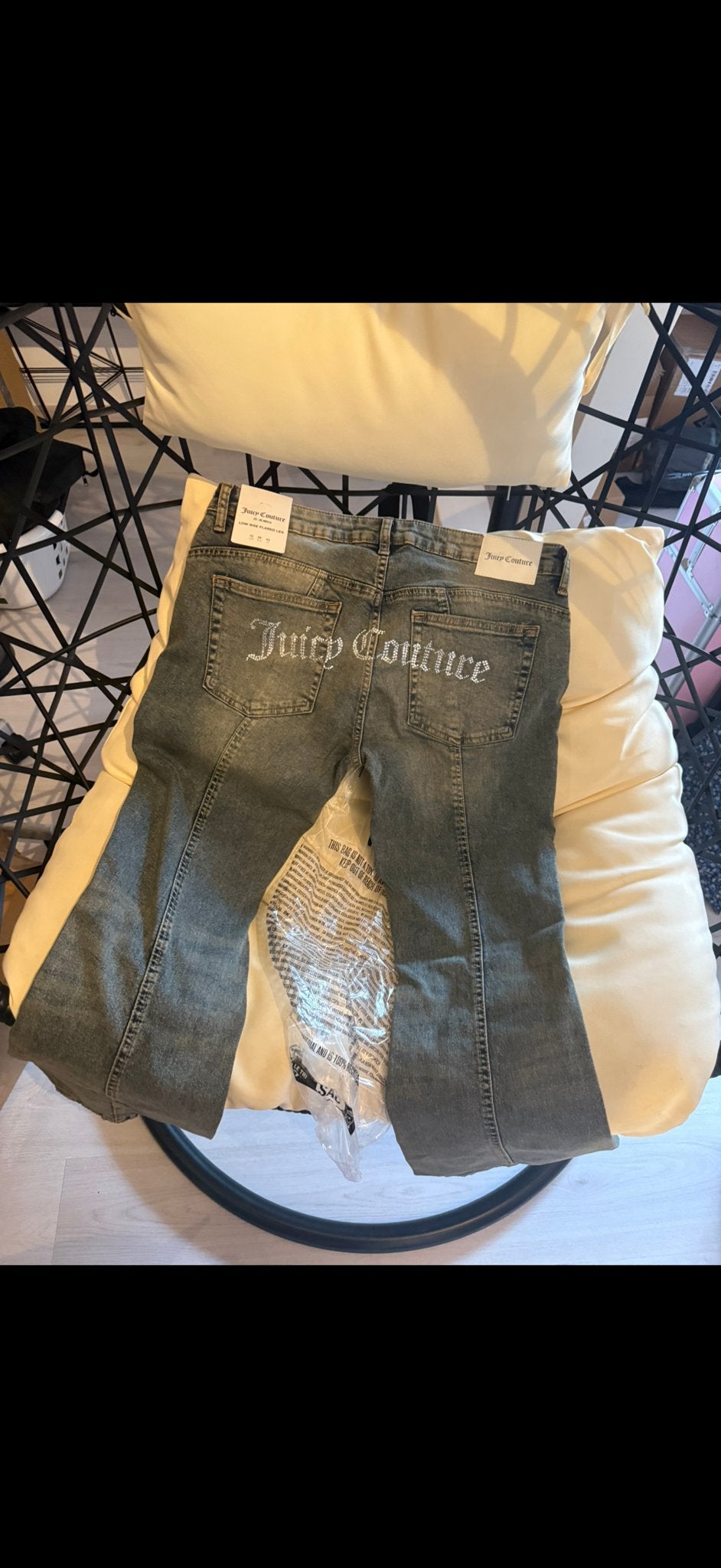 Juicy Couture Jeans Maat M Nieuw met label, Ophalen of Verzenden, Nieuw, Grijs, W28 - W29 (confectie 36)