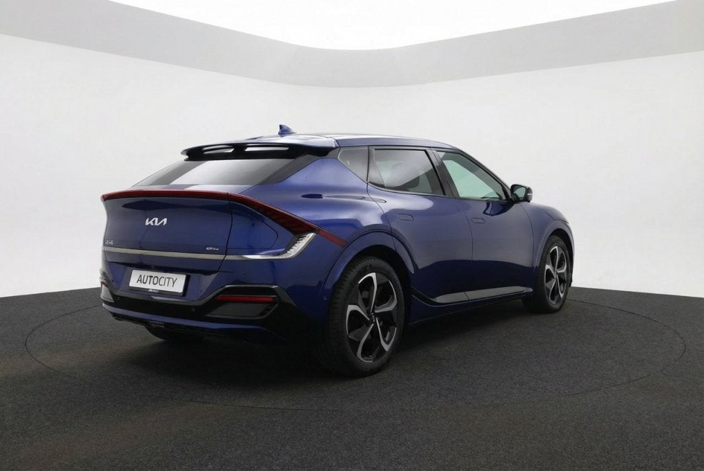 Kia Ev6 GT-Line 325pk AWD 77.4 kWh Pano l Warmtepomp l 360 C, Auto's, Kia, Automaat, 0 cilinders, Gebruikt, Blauw
