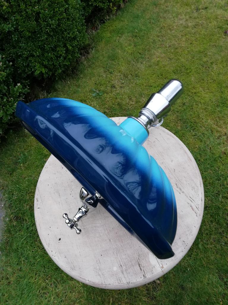 Prachtig kobalt blauw/hemelsblauw fonteintje incl. kraan, Ophalen