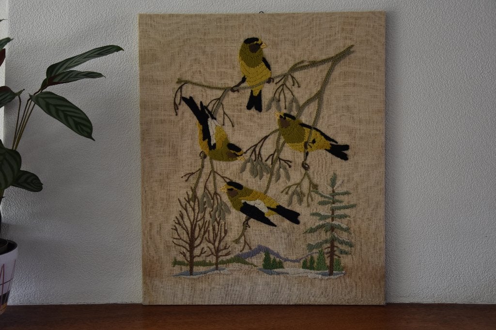 Vintage Vogel Wanddecoratie (Handwerk), Ophalen, Gebruikt, 55 cm, 46 cm