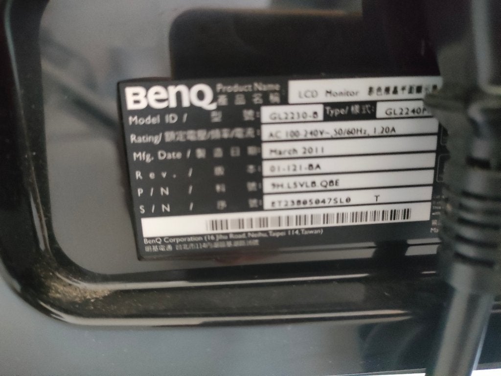 BenQ GL2210 - 22 inch monitor, Ophalen, IPS, Full HD, Zo goed als nieuw