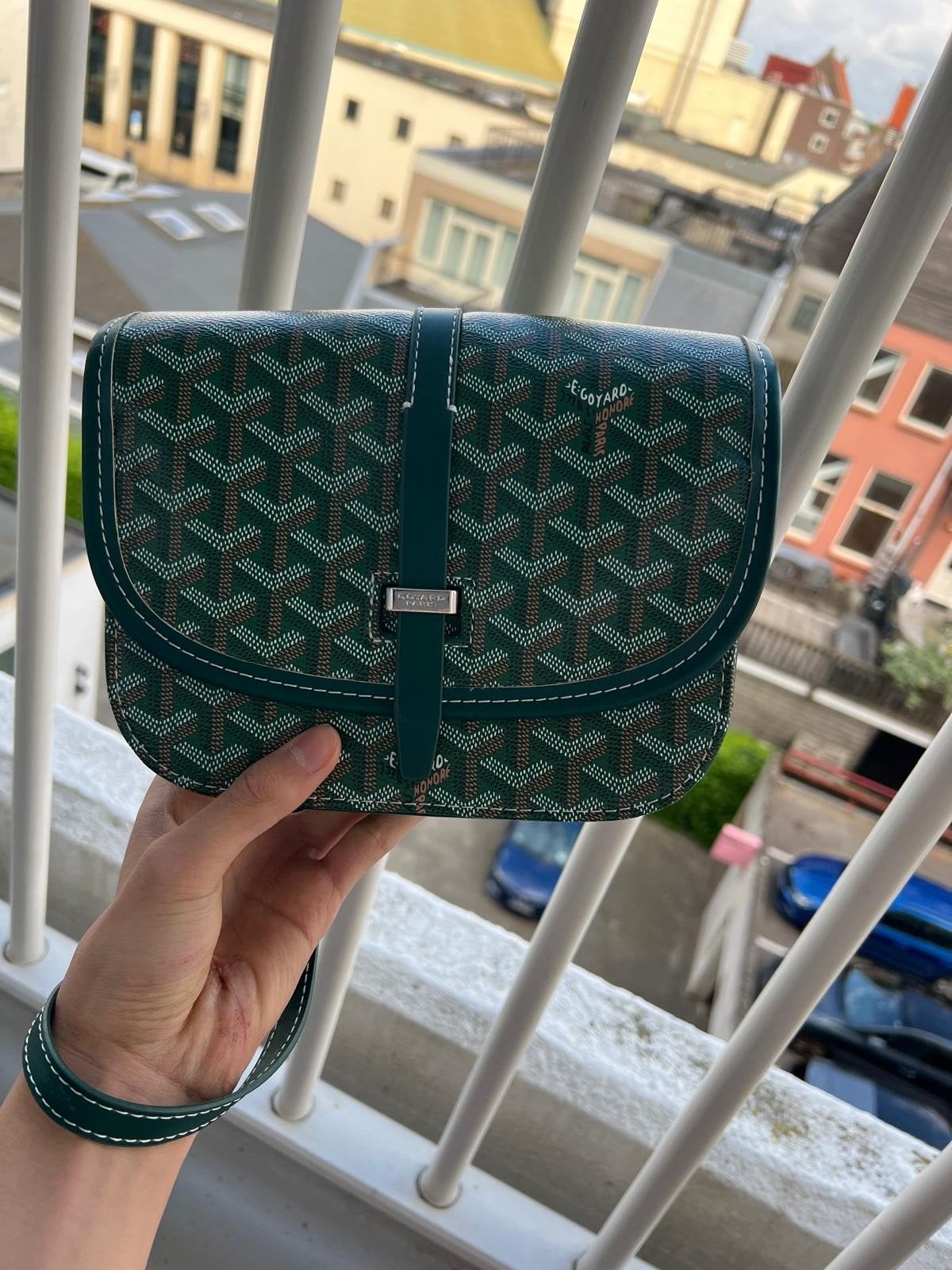 Goyard Schoudertasje Groen - Zo goed als nieuw, Ophalen of Verzenden, Zo goed als nieuw, Groen, Schoudertasje