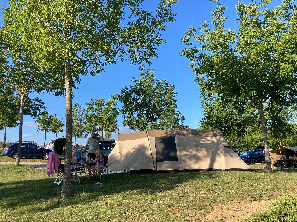 Ruime & Stormvaste Mountain Oak Addax 400 Tunneltent+luifel, Caravans en Kamperen, Tenten, Ophalen, Gebruikt, Tot en met 5