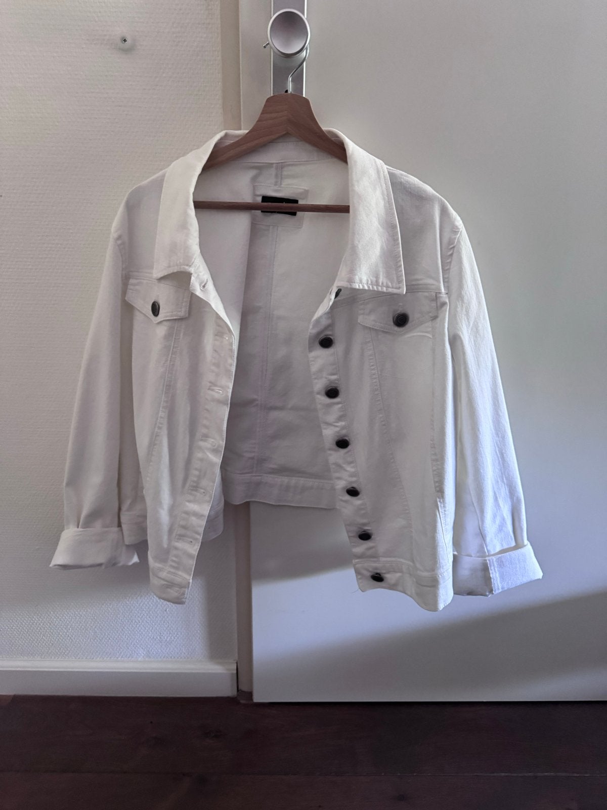 Spijkerjasje wit maat 48/50 Promiss zo goed als nieuw, Ophalen, Zo goed als nieuw, Maat 46/48 (XL) of groter, Wit