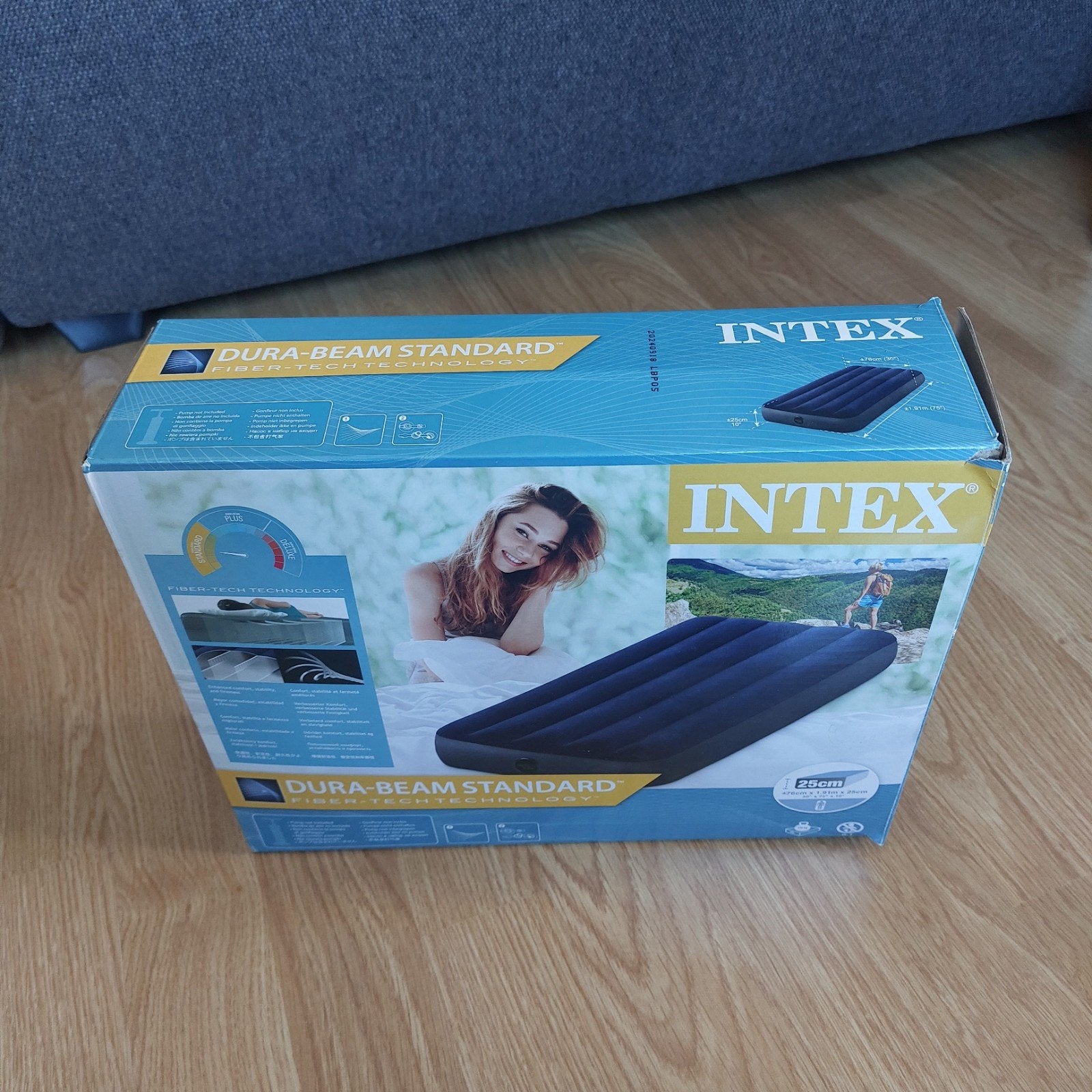 Intex Classic Downy Luchtbed, 1 persoon, Ophalen of Verzenden