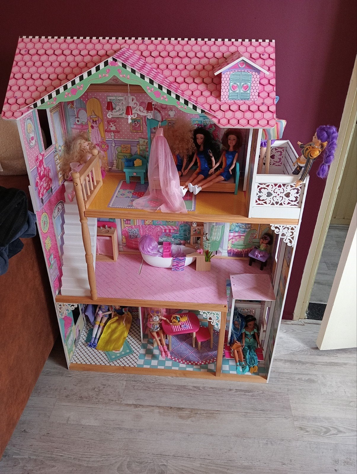 kidkraft poppenhuis barbiehuis, Ophalen, Gebruikt, Poppenhuis