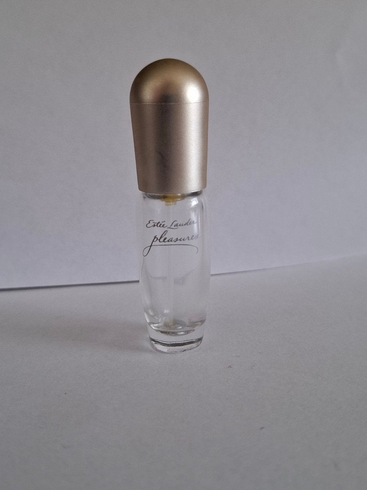 Vintage Estée Lauder Pleasures Miniatuur – Voor onderdelen, Ophalen of Verzenden, Gebruikt, Parfumfles