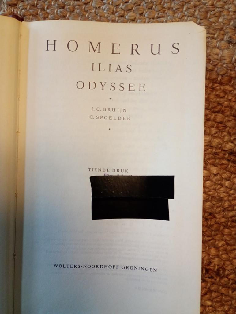 Homerus Ilias en Odyssee, Ophalen of Verzenden, Gelezen, Bruyn en Spoelder, Grieks