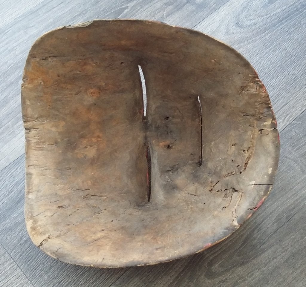 Om 1930-1950 Houten Gezicht Masker Ceremonie Toneel Dans, Antiek en Kunst, Kunst | Niet-Westerse kunst, Hout, Handgemaakt, Masker