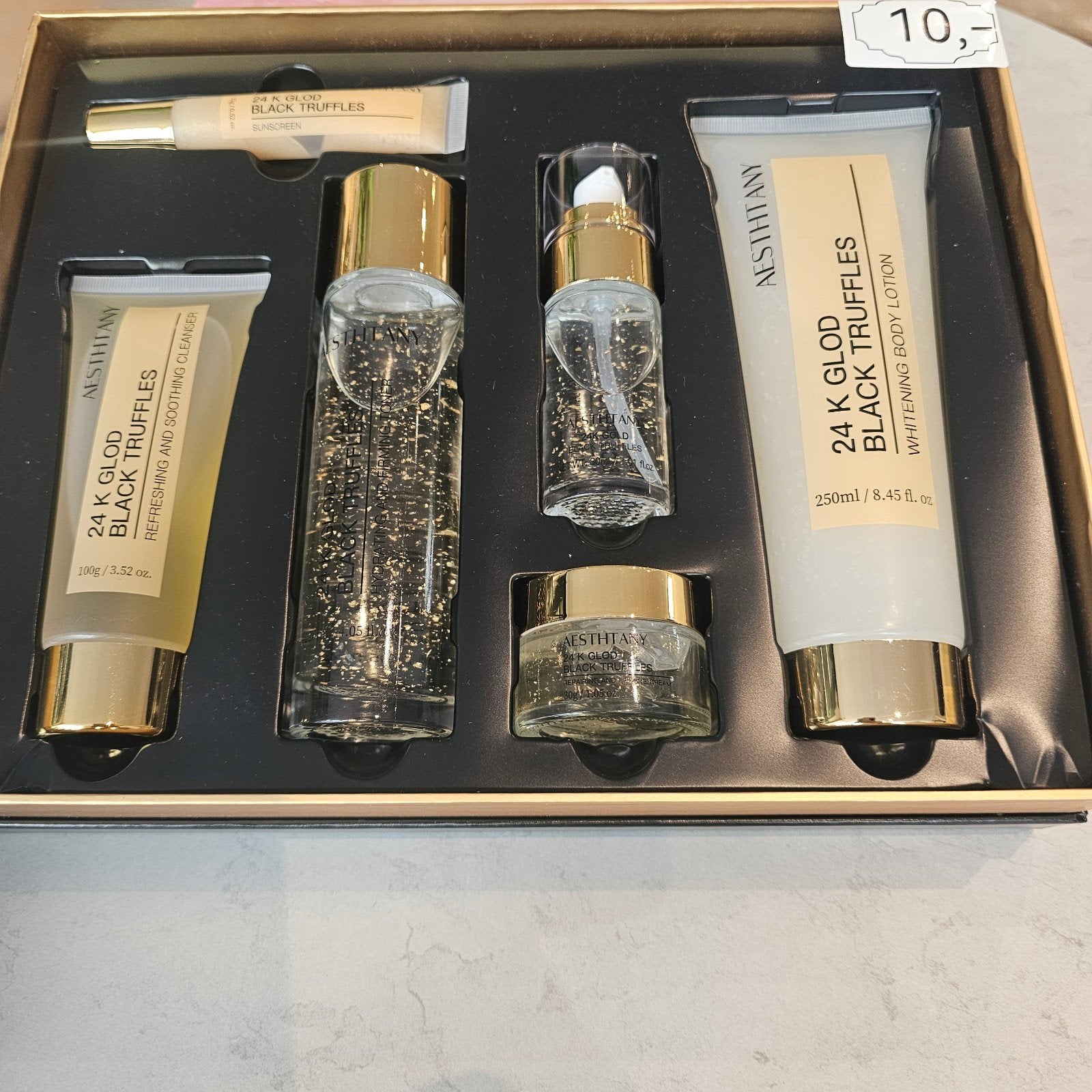 AESTHTANY 24K GLOD Black Truffles Huidverzorgingsset, Ophalen of Verzenden, Nieuw, Gehele gezicht, Verzorging