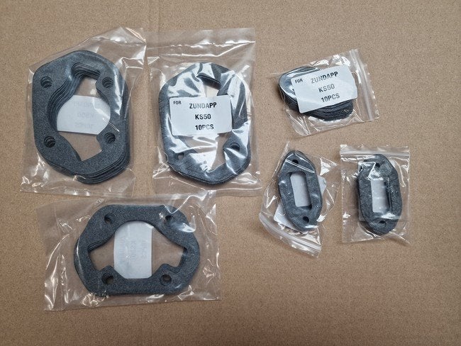 30x Zundapp KS50 voetpakking en 30x inlaatpakking, Verzenden, Overige typen, Nieuw, Zundapp
