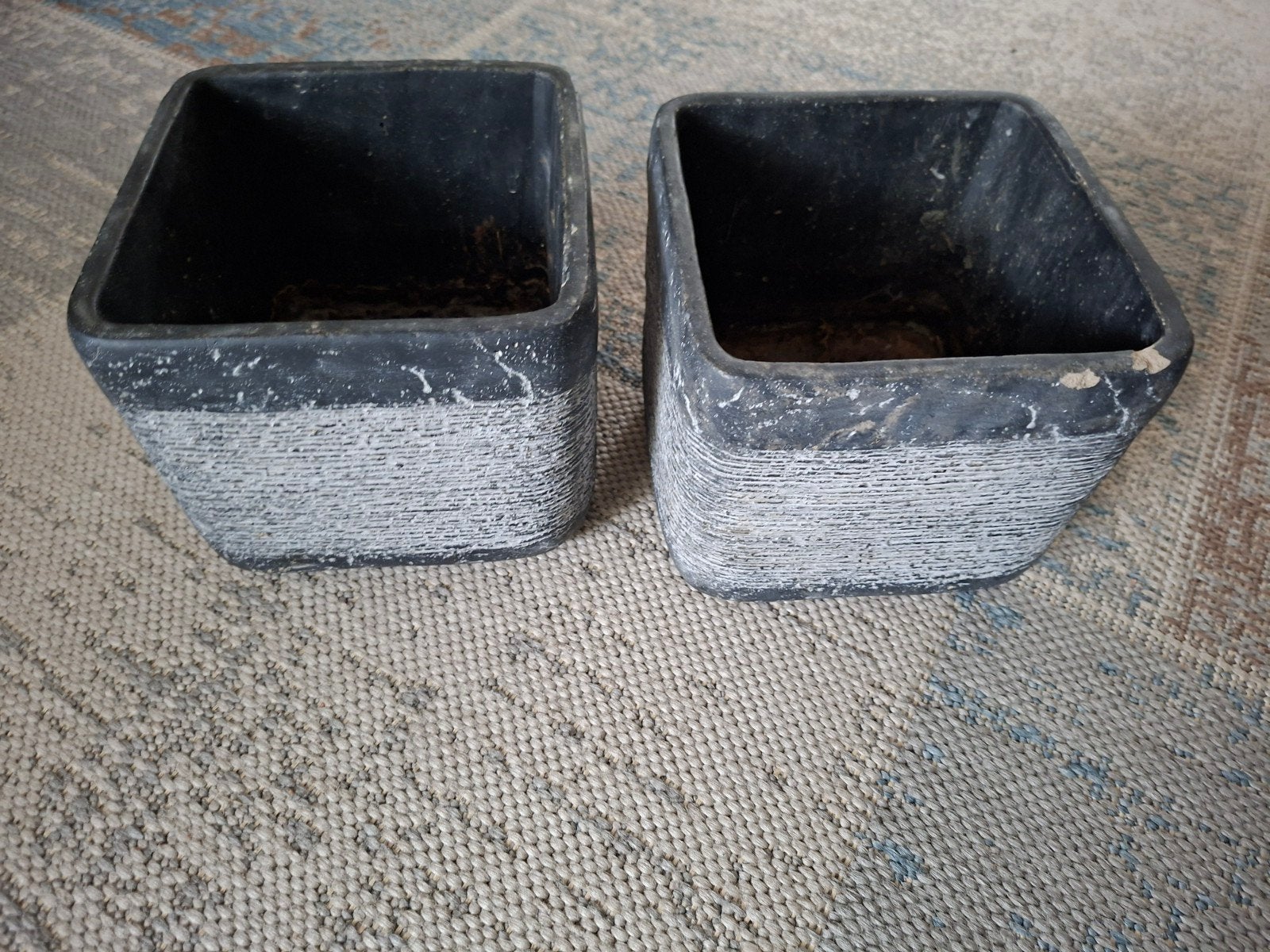 Mica bloempotten - Set van 2, Ophalen, Gebruikt, Vierkant, Binnen