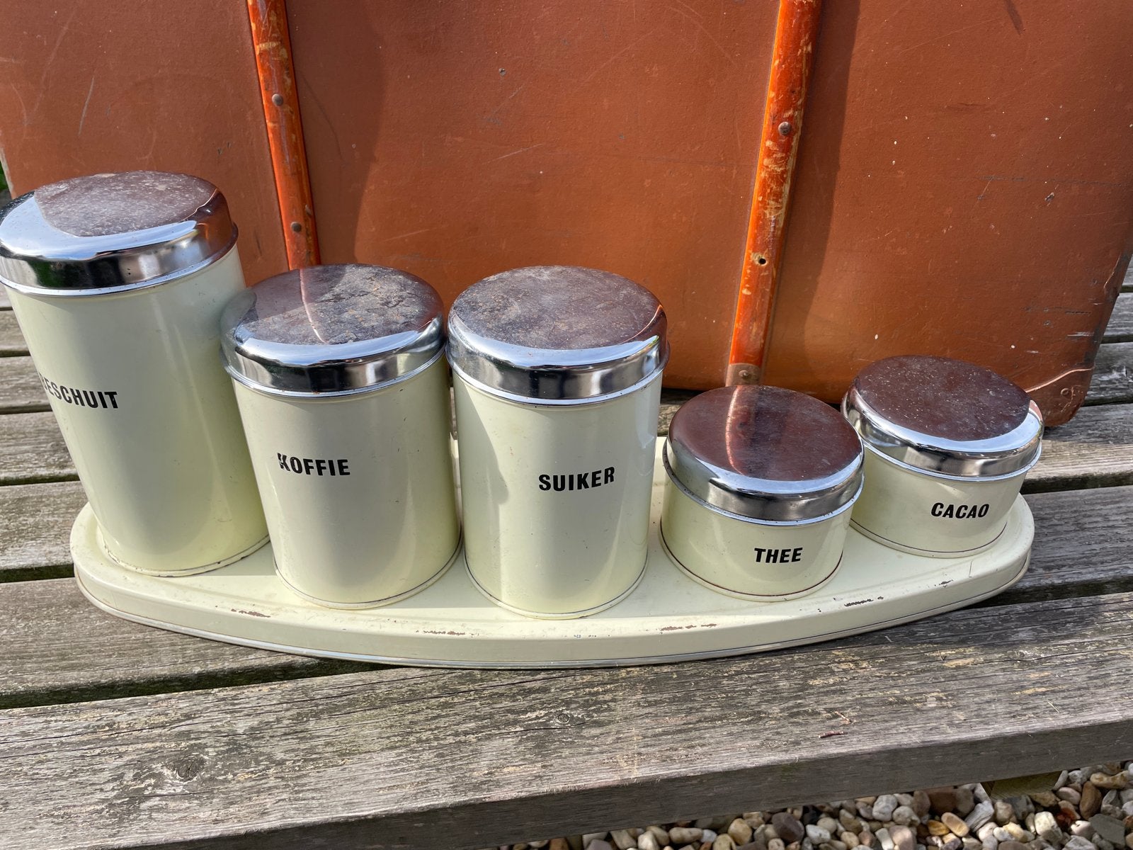 Vintage voorraadblikken set  brabantia, Ophalen of Verzenden