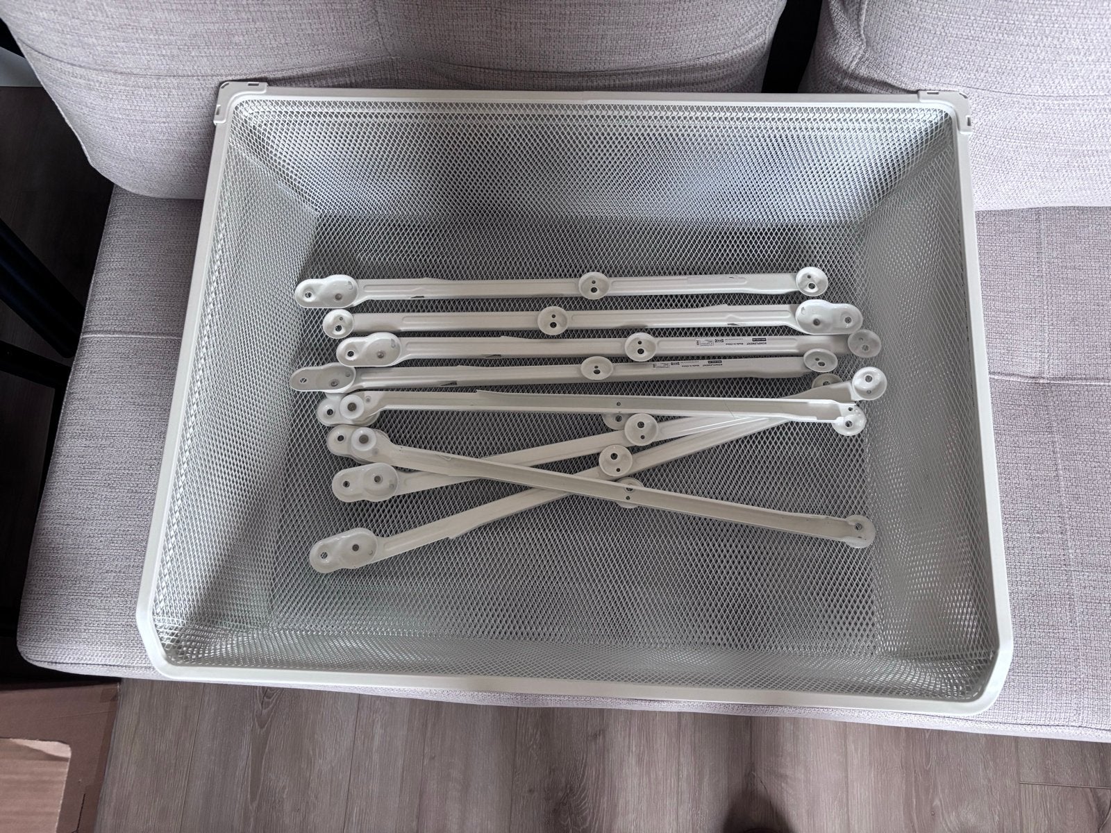 IKEA KOMPLEMENT 70 cm Lade Manden Rails (4 stuks), Ophalen of Verzenden, Zo goed als nieuw