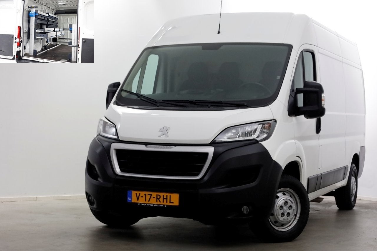 Peugeot Boxer 2.2 BlueHDi 120pk L2H2 Airco/Navi/Inrichting 0, Voorwielaandrijving, Dealer onderhouden, Gebruikt, Euro 6