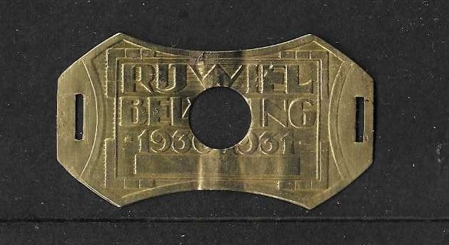 Fietsplaatje 1930 - 1931 Kosteloos  zelden aangeboden, Verzamelen, Overige Verzamelen, Verzenden