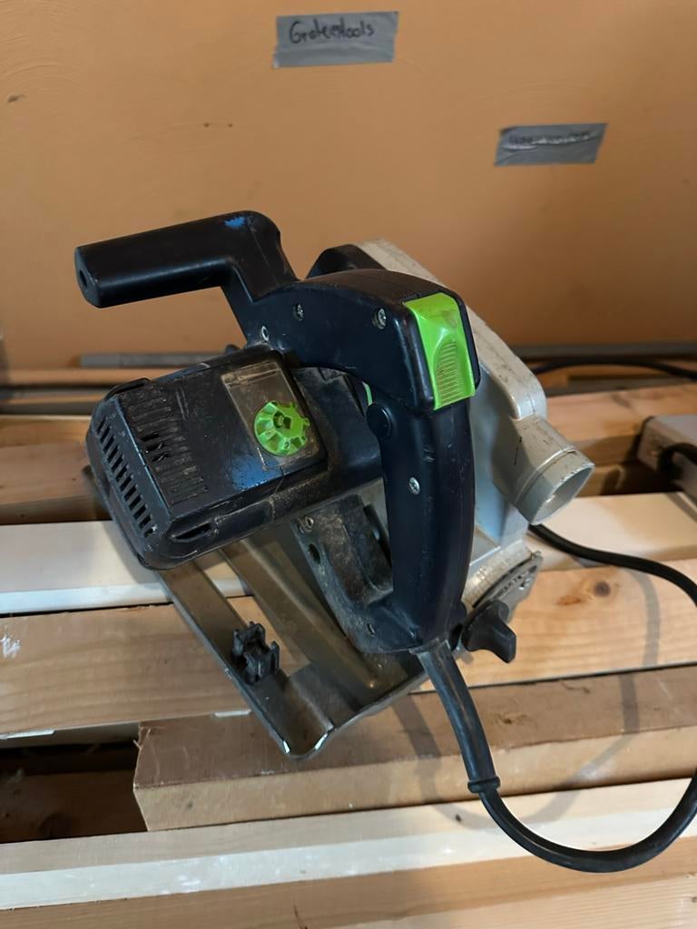 Festool Invalzaag inc lineaal / geleiderail, Doe-het-zelf en Verbouw, Ophalen, Gebruikt, Invalzaag, 30 tot 70 mm