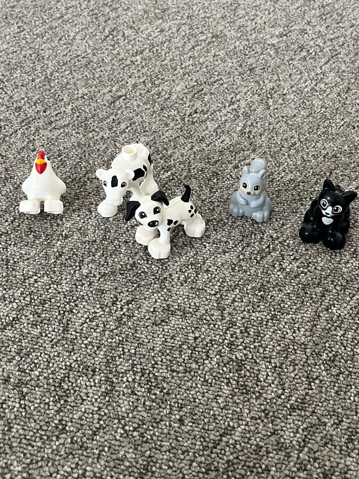 Duplo Dieren: Kip, Koe, Hond, Eekhoorn, Kat, Ophalen of Verzenden, Gebruikt, Overige typen, Duplo