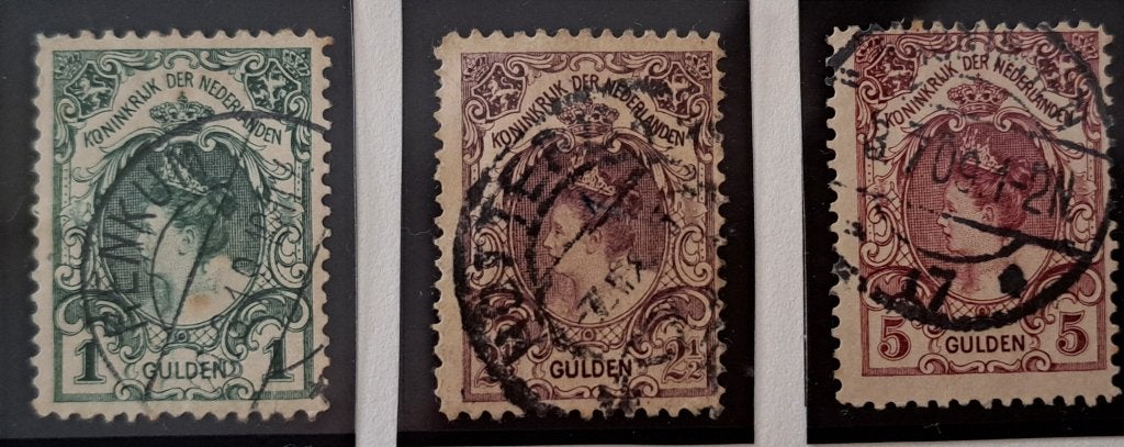 Nederland 1898/1905 nvph 77/79 gest. (Davo), Ophalen of Verzenden, T/m 1940, Gestempeld